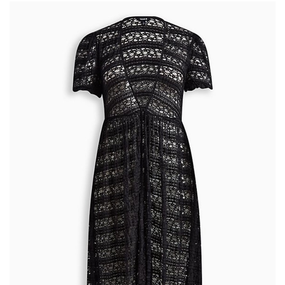 MESH RUFFLE SLEEVE MAXI KIMONO - NWT